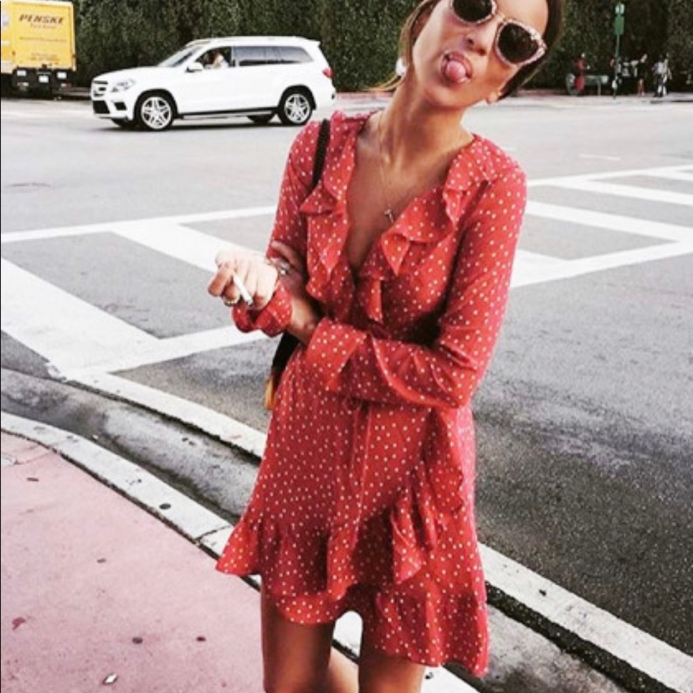 Realization Par Alexandra dress in red medium